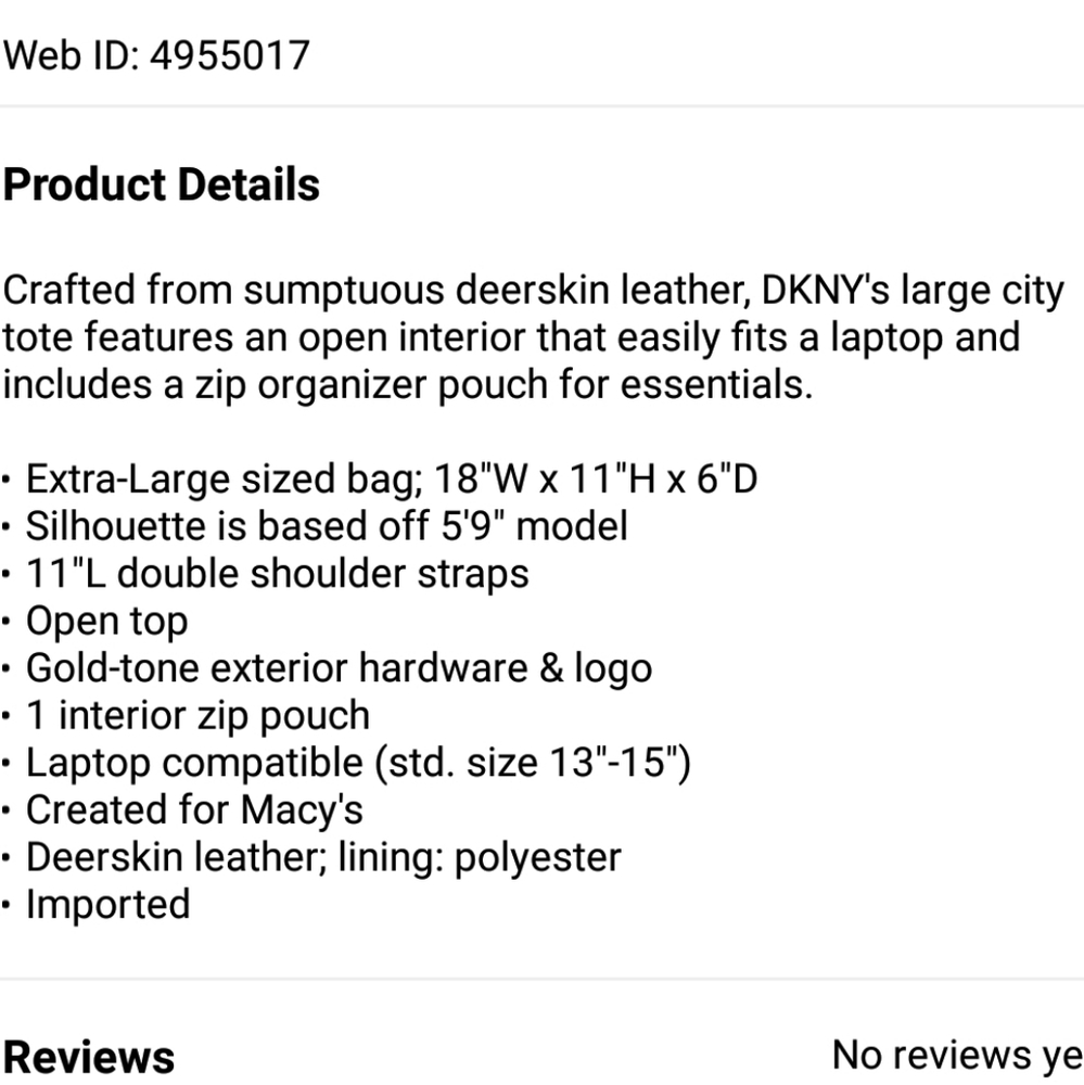 New DKNY Tan Deerskin Tote - Picture 5 of 5